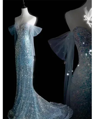 Produktbild von Paillettenstoff Irisierend - Mesh Tüll Spitze - 100% Polyester - Atmungsaktiv - Für Kleider Hochzeit Deko Nähen DIY - 200x130 cm - Hellblau
