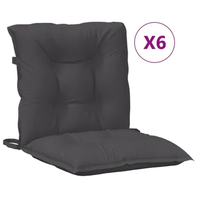 Produktbild von vidaXL Niedriglehner-Auflagen 6 Stk Melange Anthrazit 100x50x7cm Stoff