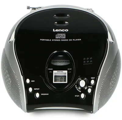 Produktbild von Lenco SCD-24 Black/Silver - Tragbares FM-Radio mit CD-Player - Kopfhöreranschluß - Silber/Schwarz