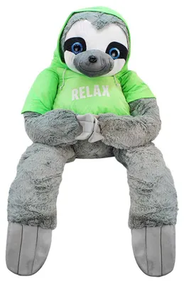 Produktbild von Riesen Faultier aus Plüsch mit Hoodie grün - ca. 125 cm