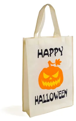 Productafbeelding van Halloween cadeautas - 30 x 40 cm - "Happy Halloween" met een afbeelding van een pompoen