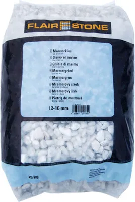 Obrázek produktu pro Štěrk mramorový kararský 12–16 mm bílý balení 25 kg