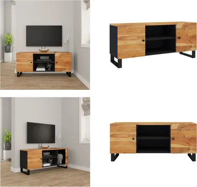 Obrázok produktu pre vidaXL TV skrinka 105x33x46 cm z masívneho dreva akácie - TV skrinka - TV skrinky - TV nábytok - TV stojan