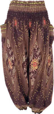 Produktbild von Luftige XL Pluderhose für Starke Frauen, Plus Size Sommerhose, Yogahose, Wohlfühlhose - Braun, Damen, Viskose, Hosen