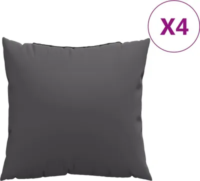 Obrázok produktu pre vidaXL Vankúše na pohovku 4 ks. Antracit 40x40 cm Látka