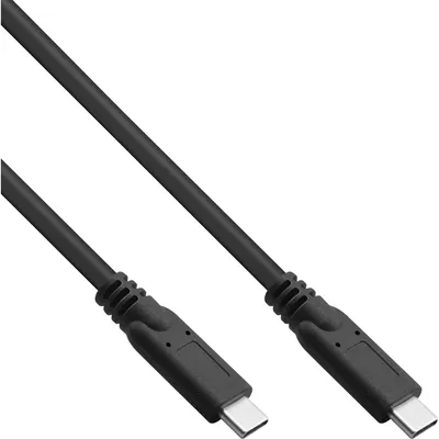 Produktbild von InLine® USB 3.2 Gen.1x2 Kabel, USB-C Stecker/Stecker, schwarz, 5m