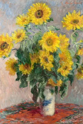 Immagine prodotto di Poster 61x91,5 cm Bouquet di girasoli, Monet Vintage per il salotto