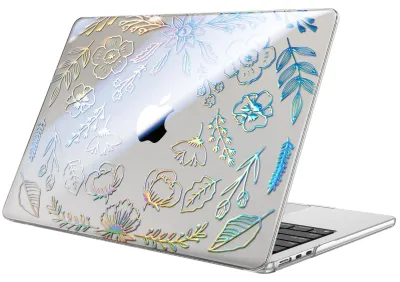 Zdjęcie produktu dla Etui Fintie kompatybilne z MacBook Air 13,6 cala M5 M4 M3 M2 (2026-2022) A3449 A3240 A3113 A2681, ultratenkie etui ochronne z twardą obudową Snap Cover kompatybilne z MacBook Air 13, (ogród (przezroczyste))
