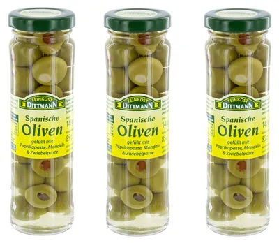 Immagine prodotto di Delicatessen Dittmann Olive spagnole con ripieno piccante 140g confezione da 3