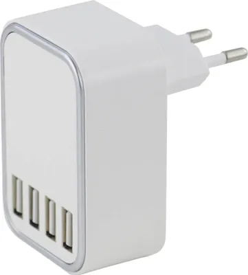 Produktbild von Hub Ladeadapter 4x USB Eurostecker, 5V 5A
