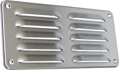 Produktbild von Lüftungsgitter LG-2211 L Edelstahl Lamellengitter 215 x 105 mm Zuluft Abluftgitter