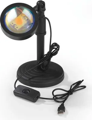 Produktbild von MAXXMEE LED-Sunset-Lampe - 180° dreh- und verstellbar - schwarz, Beleuchtungszubehör, Dekolicht, Lichtzubehör, Licht, Lichtdeko für Licht & Dekoration