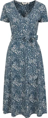 Image de Mountain Warehouse - Robe midi portefeuille "Santorini" pour femme MW3141 (40 FR) (Bleu foncé)
