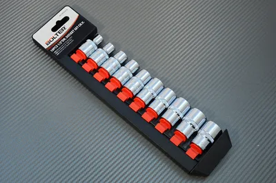 Produktbild von Steckschlüsselsatz 6kt Nüsse Einsatz Set 1/2 6 kant 8-19 mm