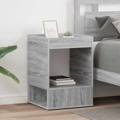 Produktbild von "Schlussverkauf" Beistelltisch 2 Stück - Wohnzimmer Sofatisch - Graues Sonoma 40x40x56 cm Holzwerkstoff  C13665
