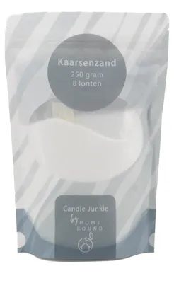 Imagen del producto de HomeBound, polvo para velas, 250 g, con 8 mechas, color blanco