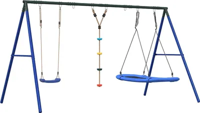 Produktbild von vidaXL Schaukel-Set mit Schaukelsitz Kletterschaukel und Nestschaukel