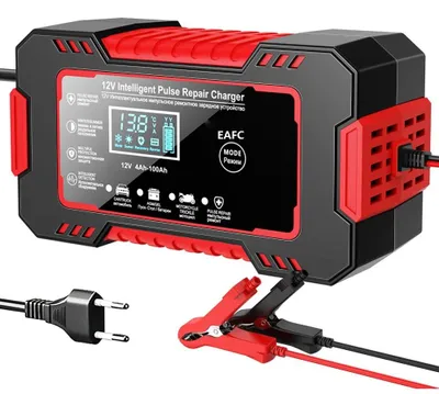 Obrázek produktu pro Nabíječka baterií, technologie pulzní opravy, LCD displej, 12 V, 6 A