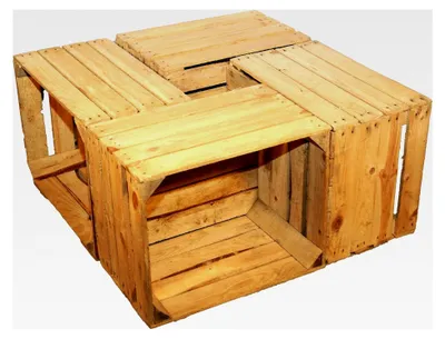 Produktbild von 4 Stück massive Obstkisten - Weinkisten Holzkisten Apfelkisten