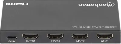 Produktbild von MANHATTAN 4K 60Hz 3-Port HDMI-Switch