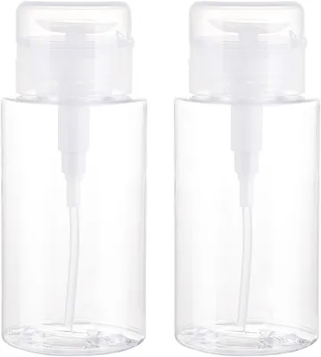 Imagen del producto de Botellas dosificadoras transparentes, de 200 ml, lote de 2 unidades, para cosméticos y líquidos