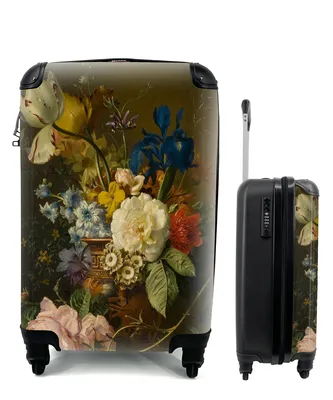 Produktbild von MuchoWow® Koffer Handgepäck Trolley Rollkoffer Kleine Reisekoffer mit 4 Rollen - Stilleben mit Blumen - Gemälde von G.J.J Van Os - Cabin Size < 55x40x23 cm & 55x40x20 cm - Fotokoffer - Kabinenkoffer - Boardgepäck - Reise-Box - Reisekoffer - Reisegepäck - Koffer mit Bild - Trolley für Kinder