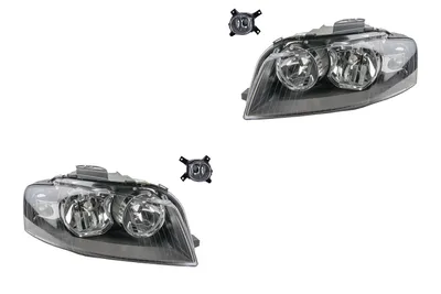 Immagine prodotto di Johns, set di fari alogeni adatti per Audi A3 8P 05/03-07/08 H7 H7 L+R + fendinebbia. 8E0941699C 8E0941699E 8E0941700C 8E0941700E 8P0941003K 8P09410