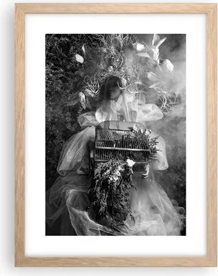 Produktbild von Gerahmtes Poster - Rahmen in heller Eiche - Retro Vintage Frau - 30x40 cm - Wand Bild - Wanddeko - Wandbilder - Kunstposter - Wandposter - Bilderrahmen - Bilder - Kunstdruck - P2NPA30x40-4940