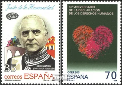 Produktbild von Briefmarken Spanien 1998 Mi 3441-3442 (kompl.Ausg.) postfrisch Menschenrechte