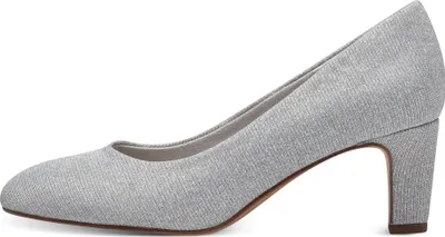 Produktbild von Tamaris Damen Pumps Party Glitzer elegant Blockabsatz 1-22418-41, Größe:38 EU, Farbe:Silber
