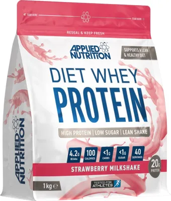 Productafbeelding van Applied Nutrition Diet Protein (1000g) Aardbeien-milkshake - Eiwitten - Mengsel van wei-eiwitten