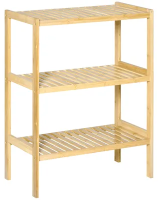 Produktbild von Regal Bambusregal 3 Regalböden, Bambus 62 cm x 33 cm x 80 cm, Natur