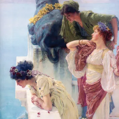 Produktbild von Sir Lawrence Alma-Tadema Kunstdruck Bild - Ein Vorteilhafter Standpunkt, 1895 (70 x 70 cm)