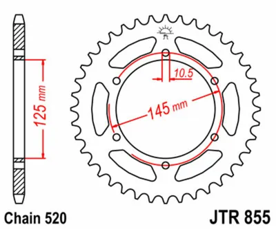 Obrázek produktu pro JT Sprocket 46T 520 JTR855.46