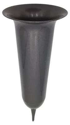 Image de BURI Vase funéraire argent Vase de cimetière Vase funéraire Décoration funéraire Cimetière