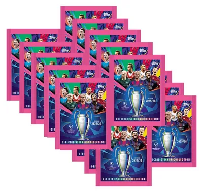 Image de Topps - Ligue des champions 2025/2026 - Autocollants à collectionner - 20 sachets