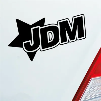 Produktbild von Auto Aufkleber JDM Stern Tuning Star 12x7 cm Schwarz Glanz Sticker Heckscheibenaufkleber