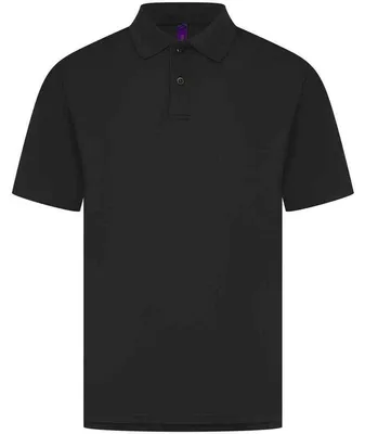 Produktbild von Henbury - Poloshirt für Herren, Feuchtigkeitsabweisend, CoolPlus LT5768 (XXL) (Schwarz)