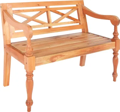 Productafbeelding van Bank van mahoniehout, 98 x 82 x 50 cm, lichtbruin