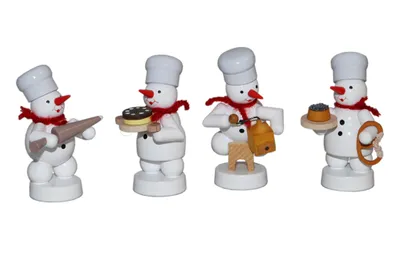 Produktbild von Winterdekoration Schneemann Bäckerquartett Höhe 8cm NEU