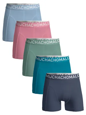 Produktbild von Muchachomalo Herren Boxershorts – 5er Pack – Baumwolle Stretch – Bequeme Unterwäsche – Größe XL - LCSOLID1010-163