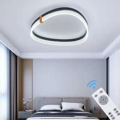 Zdjęcie produktu dla Lampa sufitowa LED Eurotondisplay TY4567-5S Pilot zdalnego sterowania / aplikacja mobilna Regulowana barwa światła Możliwość ściemniania Czarne złoto Lampa sufitowa Oprawa Lampa