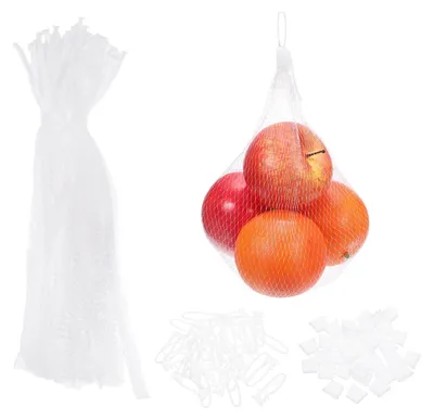 Obrázek produktu pro Opakovaně použitelné síťové sáčky na ovoce – 30 cm – bílé – 100 kusů
