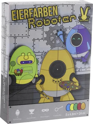 Produktbild von Eierfarben Roboter 5 Farben Tabletten zum Heißfärben