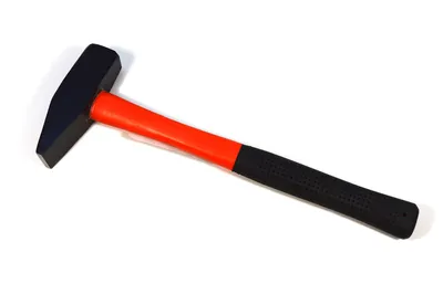 Produktbild von SCHLOSSERHAMMER Fiberglasstiel Antirutschgriff HAMMER Werkzeugstahl 500 Gramm