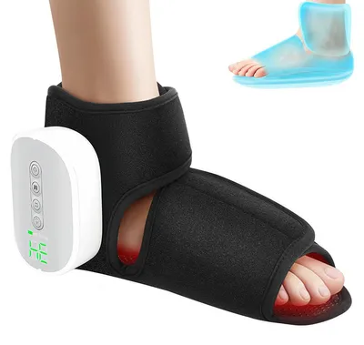 Produktbild von Kabelloses Fußwärmer Massagegerät mit Vibrations- und Luftdruckmassage, wiederaufladbar, Fußentspannung für Zuhause & Büro