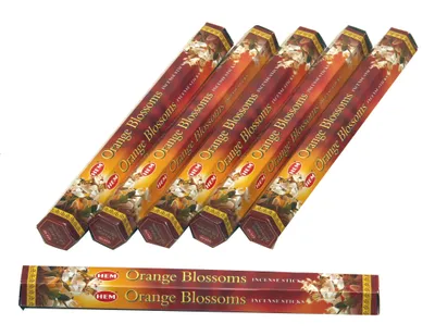 Produktbild von HEM Räucherstäbchen Sparset. 6 Packungen ca. 120 Sticks Orange Blossom
