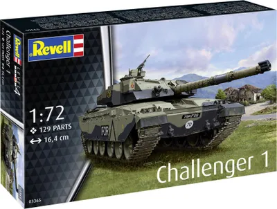 Productafbeelding van Revell modelbouwsset: Tank Challenger 1, schaal 1:72 - 129 onderdelen