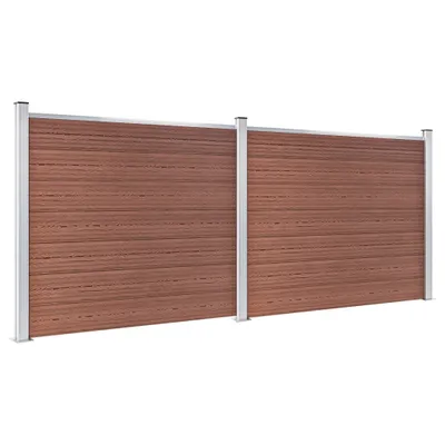 Immagine prodotto di Set Pannello di Recinzione in WPC 353x146 cm Marrone