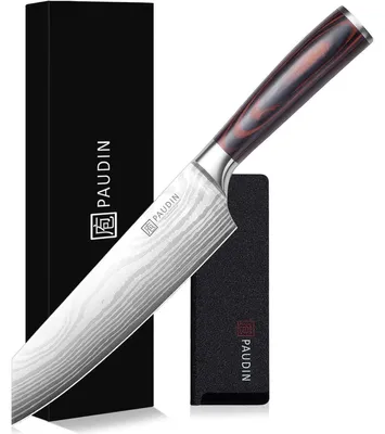Produktbild von Santokumesser 20 cm Kiritsuke Kochmesser Hochkohlenstoff Edelstahl Ergonomischer Griff